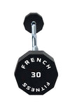 French Fitness EZ Curl Urethane Barbell 30 lbs - Single (New)