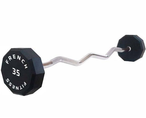 French Fitness EZ Curl Urethane Barbell 35 lbs - Single Image