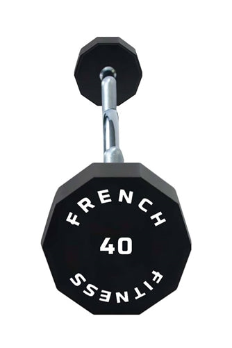 French Fitness EZ Curl Urethane Barbell 40 lbs - Single (New)