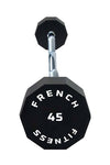 French Fitness EZ Curl Urethane Barbell 45 lbs - Single (New)