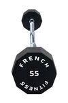 French Fitness EZ Curl Urethane Barbell 55 lbs - Single (New)