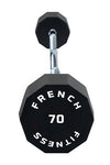 French Fitness EZ Curl Urethane Barbell 70 lbs - Single (New)