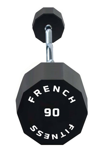 French Fitness EZ Curl Urethane Barbell 90 lbs - Single (New)