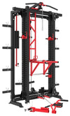 French Fitness Folding Cable Power Rack / Cage, Red/Black Image