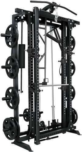 French Fitness Folding Cable Power Rack / Cage - Black (New)