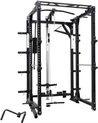 French Fitness Folding Cable Power Rack / Cage - Black (New)