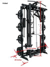 French Fitness Folding Cable Power Rack / Cage - Black (New)