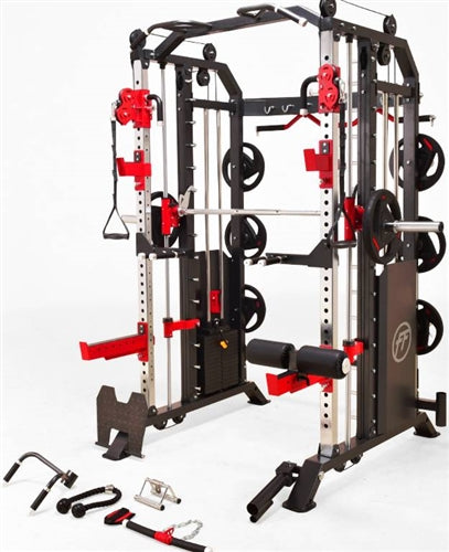 French Fitness FSR50 Dual Cable & Smith Rack Home Gym (New)