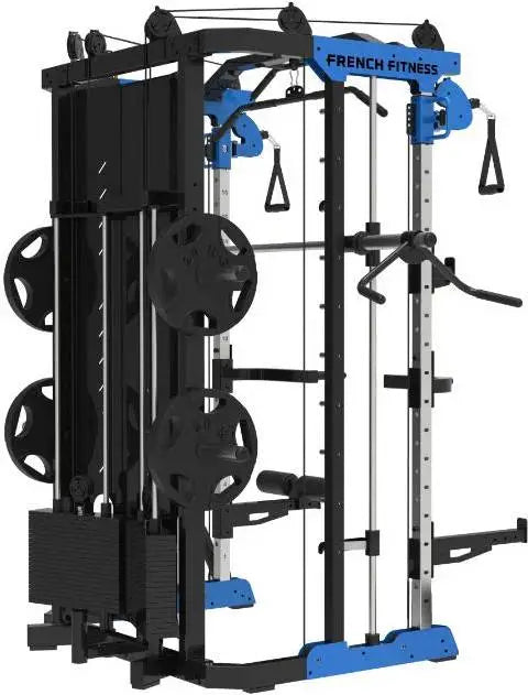 French Fitness FSR60 Smith, Cable, Squat Rack Gym Machine (New)