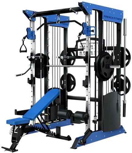 French Fitness FSR70 Dual Cable Smith & Half Rack System (New)