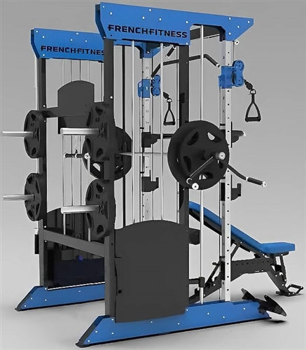 French Fitness FSR70 Dual Cable Smith & Half Rack System (New)