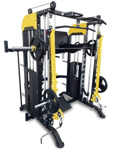 French Fitness FSR90 Functional Trainer Smith & Squat Rack Machine (New)