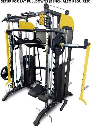 French Fitness FSR90 Functional Trainer Smith & Squat Rack Machine (New)