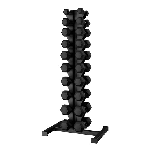 French Fitness Free Standing Vertical Dumbbell Rack 5-50 lbs, 10 Pairs Image