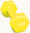 French Fitness Colorful Hex Vinyl Dumbbell 3 lbs - Single Image