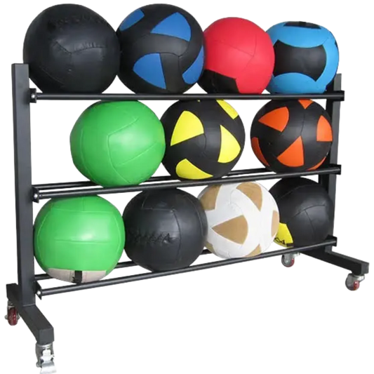 French Fitness 3 Tier Medicine & Slam Ball Rack (New)