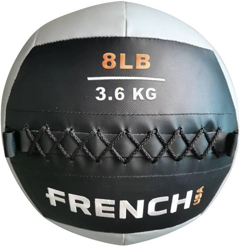 French Fitness Soft Medicine Wall Ball Set of 10 (6 to 25 lbs) w/Rack (New)