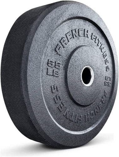 French Fitness Olympic Bumper Plates 55 lbs - Crumb Rubber Image