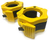 French Fitness Yellow ABS Olympic Jaw Lock Collars / Clamps (Pair) (New)