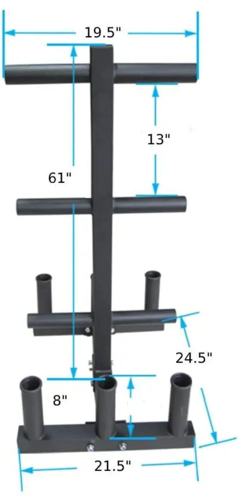 French Fitness OWTBH5 Olympic Weight Tree Rack & Bar Holder (New)