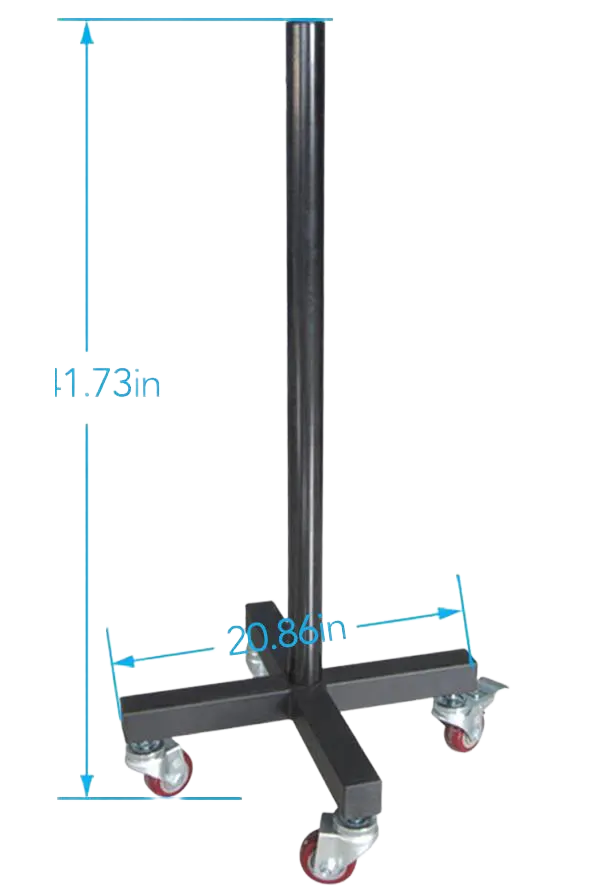 French Fitness Portable Bumper Plate Stacker Rack w/Wheels (New)
