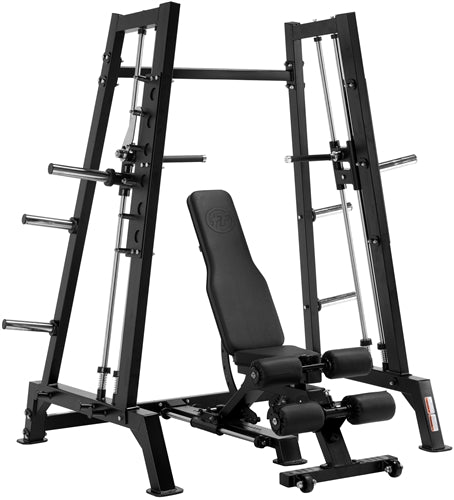 French Fitness Power Smith Dual System Converging Bench Press Combo Plate Loaded Image