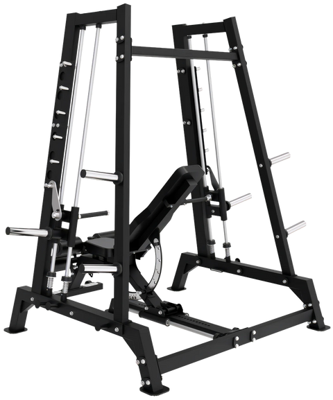French Fitness Power Smith Dual System Converging Bench Press Combo Plate Loaded (New)