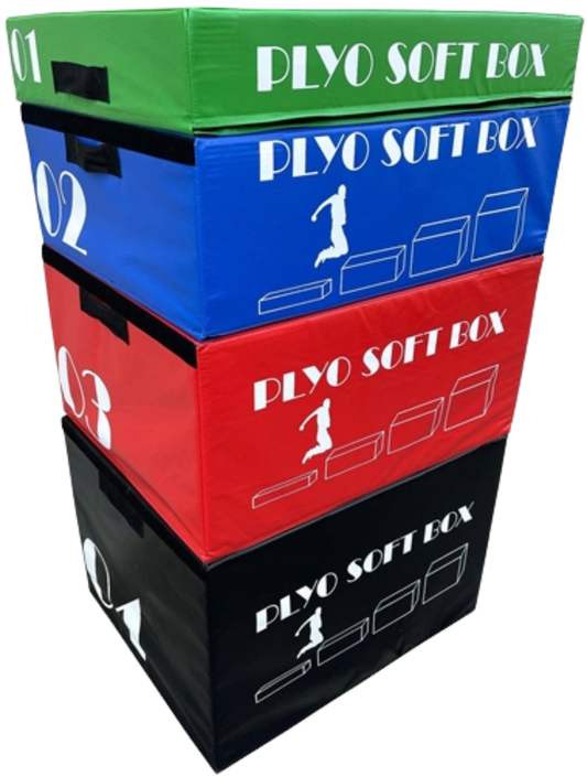 French Fitness 6-60 Plyo Stackable Soft Jump Boxes - Set of 4 (New)
