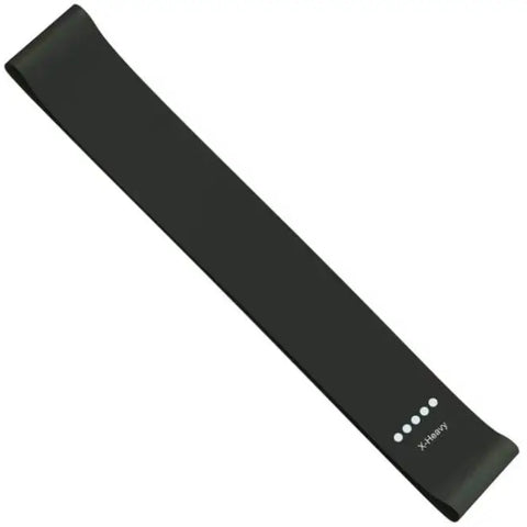 French Fitness Mini Resistance Bands Exercise Loop 600mm x 50mm - Black (30-40 lbs) (New)