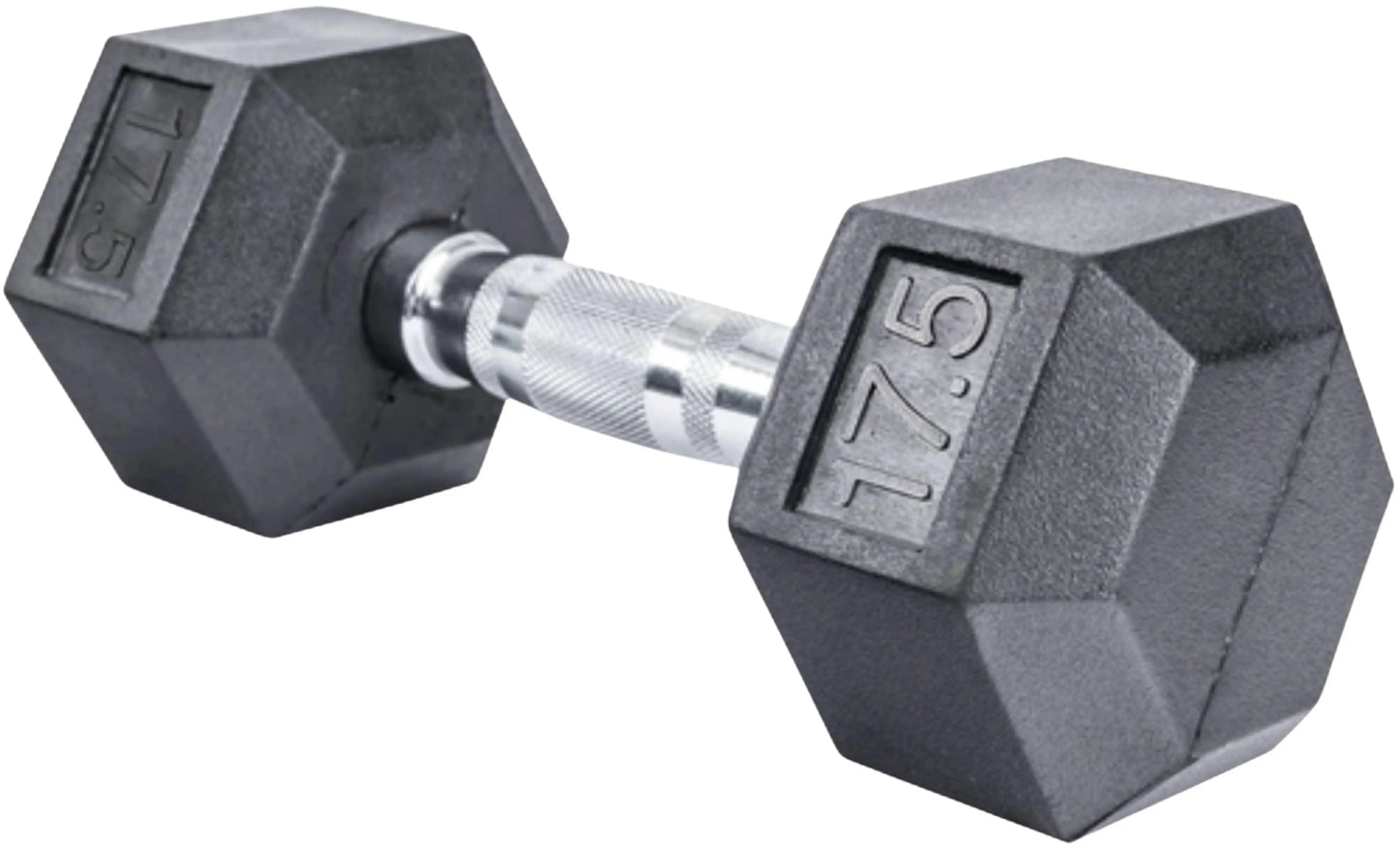 French Fitness Rubber Coated Hex Dumbbell Set 2.5-22.5 lbs - 5 Pair (New)