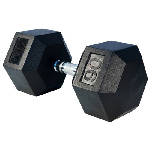 French Fitness Rubber Coated Hex Dumbbell Set 5-100 lbs (New)