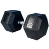 French Fitness Rubber Coated Hex Dumbbell Set 5-100 lbs (New)