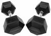 French Fitness Rubber Coated Hex Dumbbell Set 5-100 lbs (New)