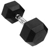 French Fitness Rubber Coated Hex Dumbbell Set 5-100 lbs (New)