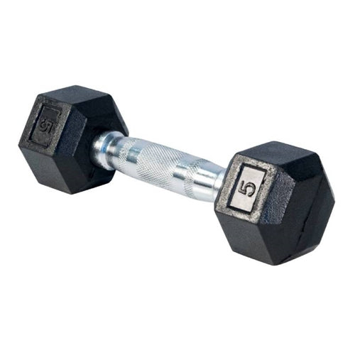 French Fitness Rubber Coated Hex Dumbbell Set 5-100 lbs (New)