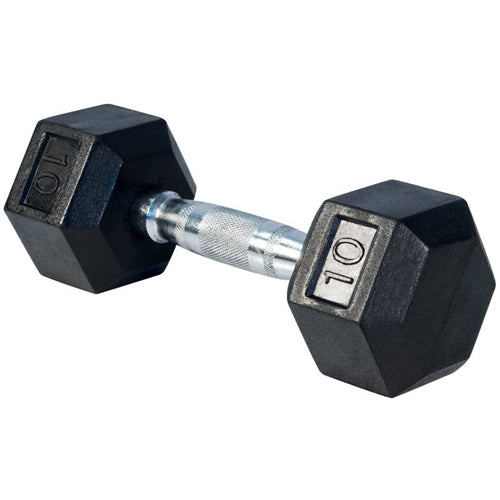 French Fitness Rubber Coated Hex Dumbbell Set 5-100 lbs (New)