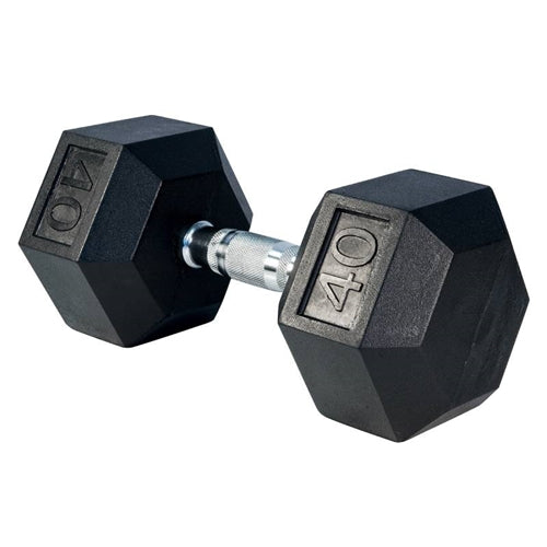 French Fitness Rubber Coated Hex Dumbbell Set 5-100 lbs (New)