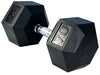 French Fitness Rubber Coated Hex Dumbbell Set 55-100 lbs (New)