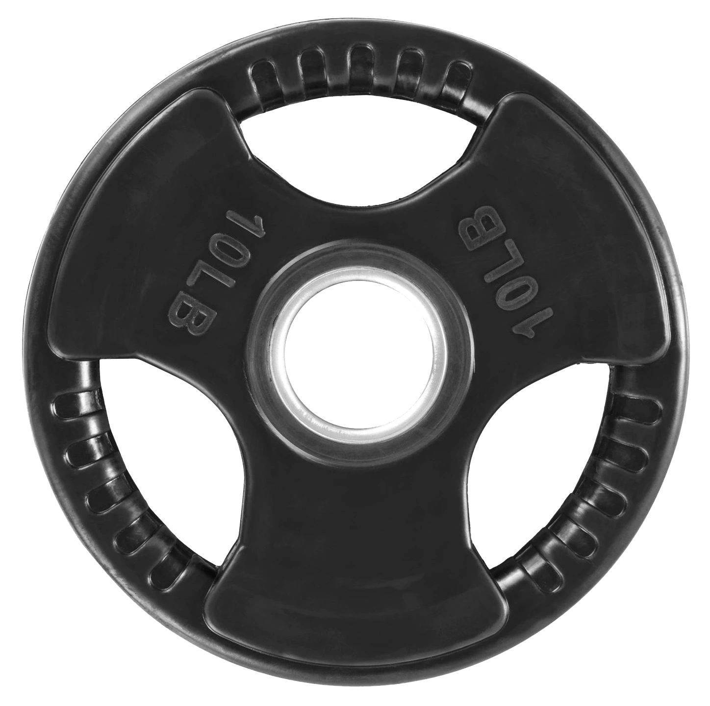 French Fitness Rubber Grip Olympic Plate 10 lbs Black (New)