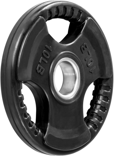 French Fitness Rubber Grip Olympic Plate 10 lbs Black (New)