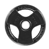 French Fitness Rubber Grip Olympic Plate 25 lbs Black (New)