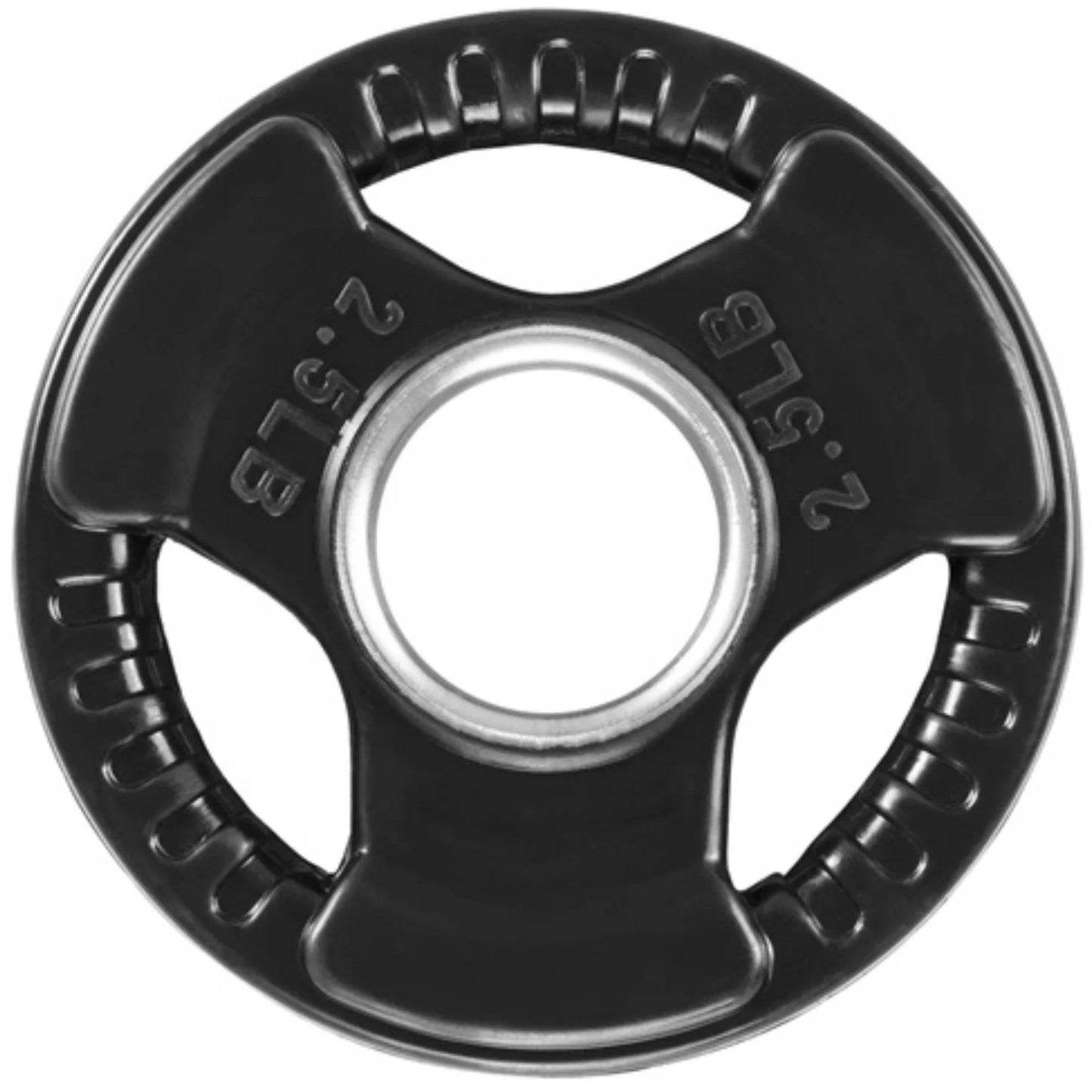 French Fitness Rubber Grip Olympic Plate 2.5 lbs Black (New)