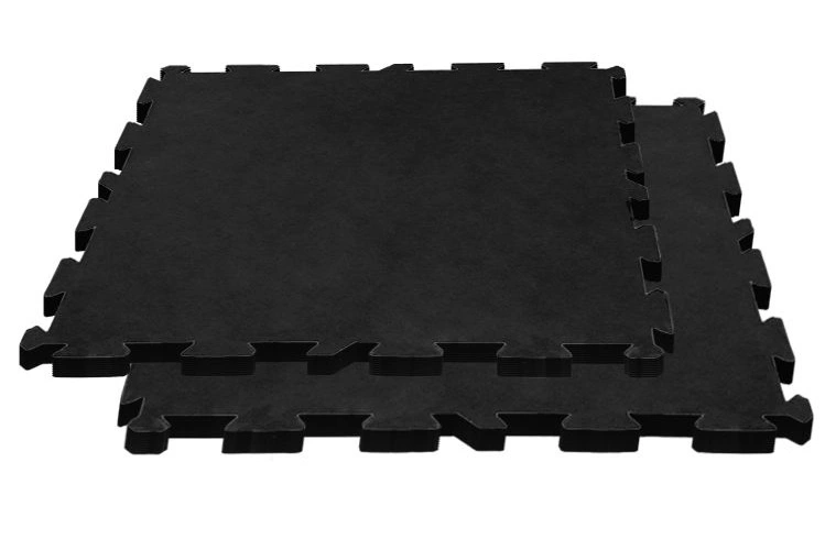 French Fitness Rubber Interlocking Tiles Gym Flooring (39.37"x39.37" ea) (New)