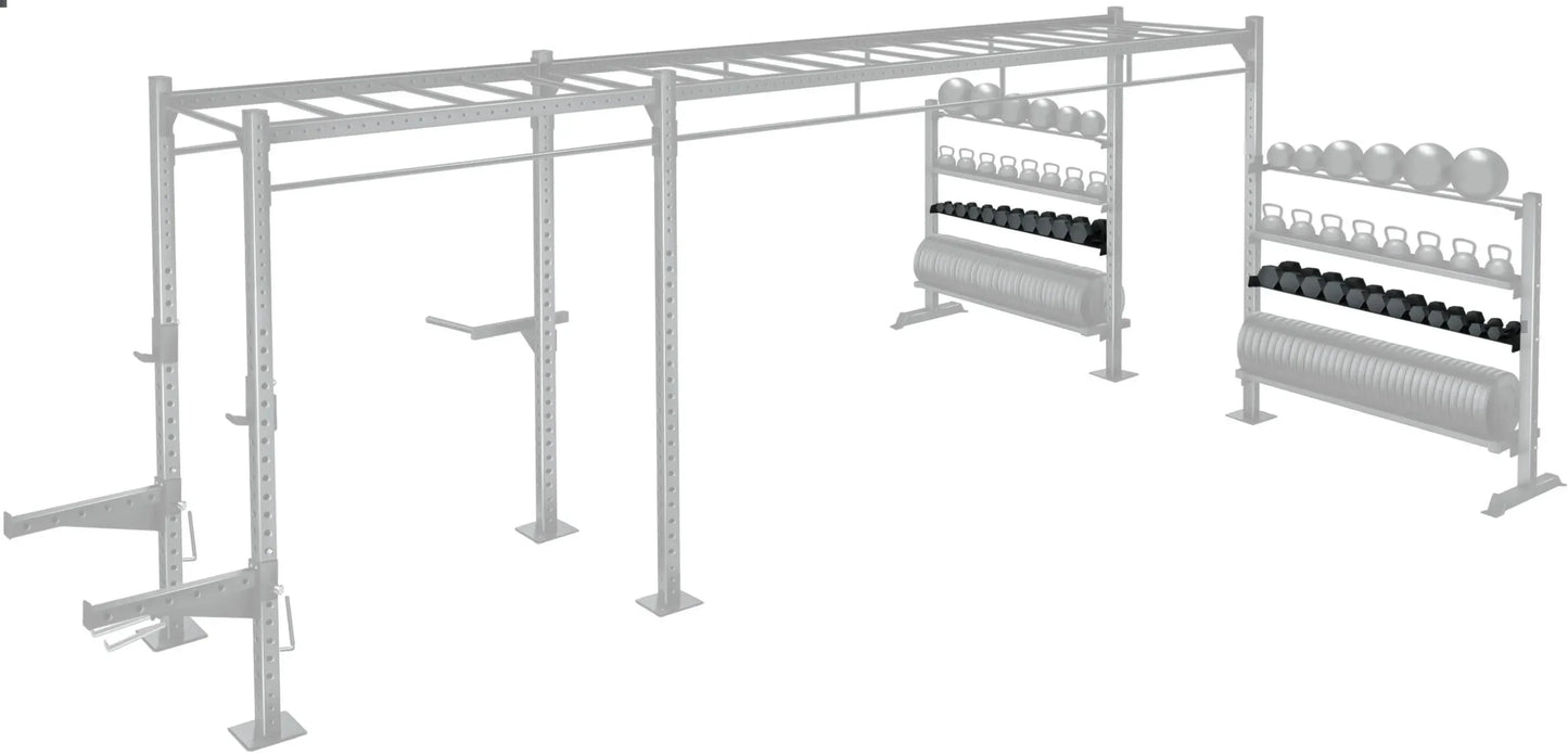 French Fitness 43" Rack & Rig Dumbbell Tier/Tray Attachment (New)