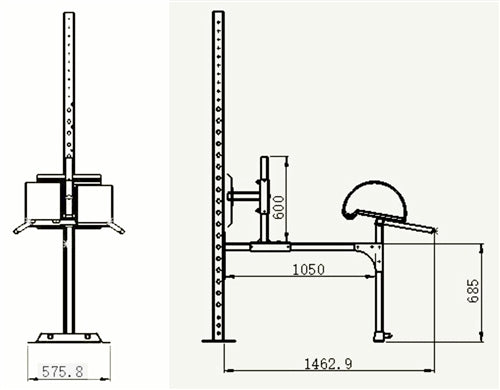 French Fitness Rack & Rig Glute Ham Rack Mounted Attachment (New)