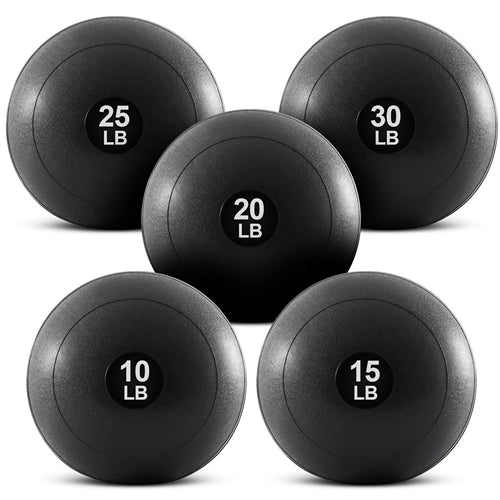 French Fitness 14" Slam Ball - Non-Bounce Medicine Ball Set of 5 (10 to 30 lbs) Image