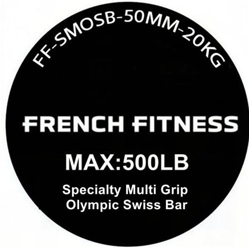 French Fitness Specialty Multi Grip Olympic Swiss Bar (New)