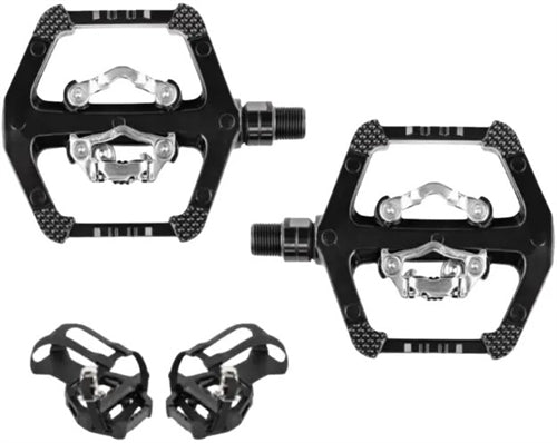 French Fitness SPD 9/16" Pedals w/Toe Cages & Straps Image