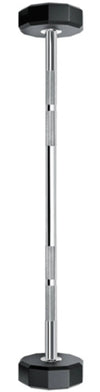 French Fitness Straight Urethane Barbell Bar - Set of 5 (25-65 lbs) (New)
