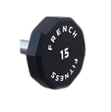 French Fitness Straight Urethane Barbell 15 lbs - Single (New)